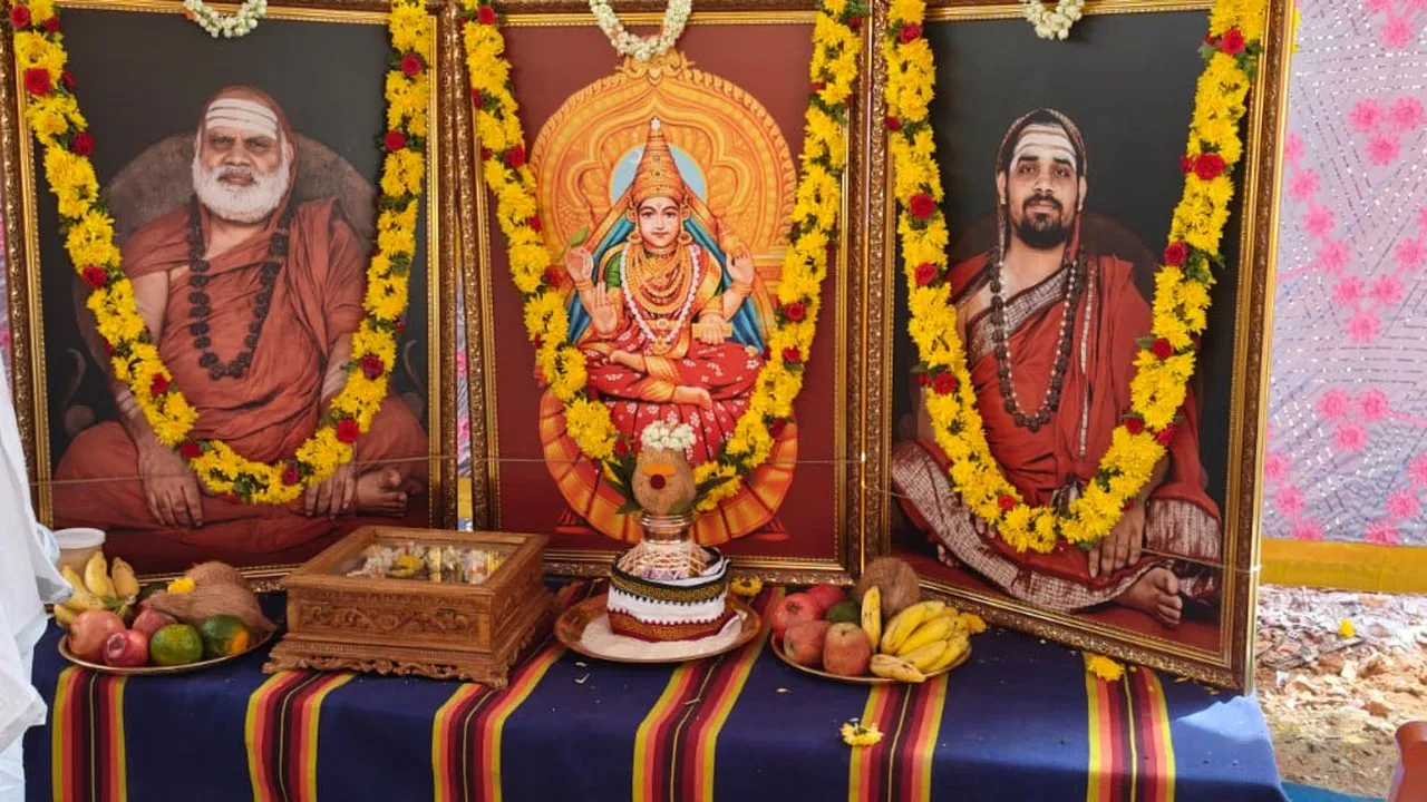 Bhoomi Pūjā for the Surabharathi TV Office